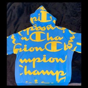 Champion Reverse Weave Allover Script Hoodie